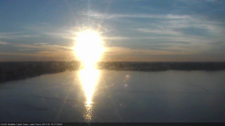 Lake Travis webcam, January 10, 2017 4:55 PM CT