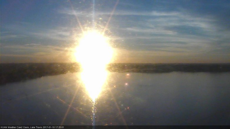 Lake Travis webcam, January 10, 2017 5:05 PM CT