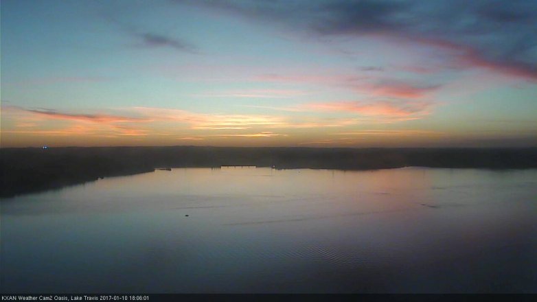 Lake Travis webcam, January 10, 2017 5:30 PM CT