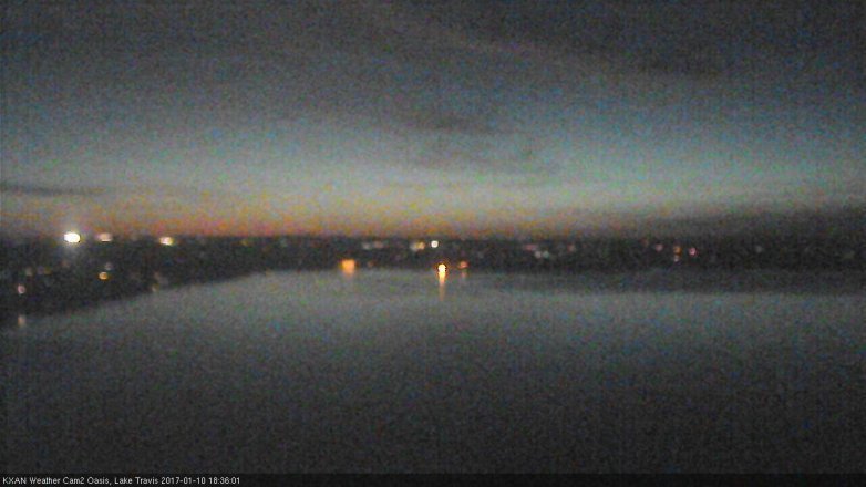 Lake Travis webcam, January 10, 2017 5:45 PM CT