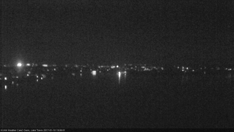 Lake Travis webcam, January 10, 2017 6:15 PM CT