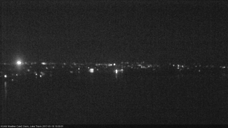 Lake Travis webcam, January 10, 2017 6:55 PM CT