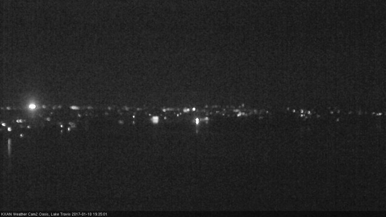 Lake Travis webcam, January 10, 2017 7:00 PM CT
