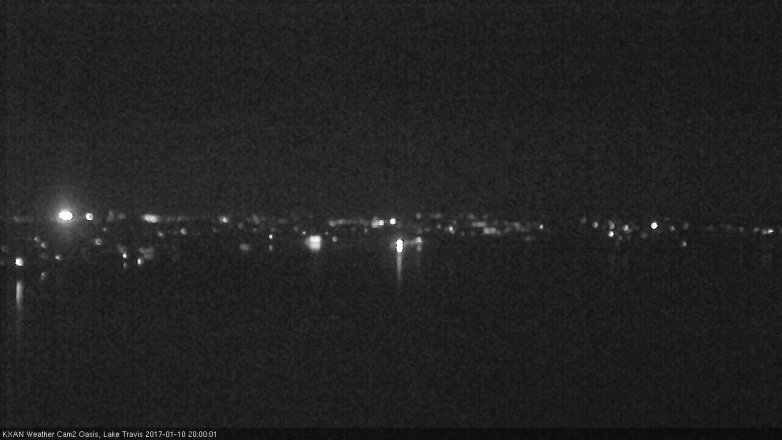 Lake Travis webcam, January 10, 2017 7:20 PM CT