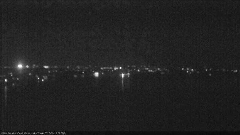 Lake Travis webcam, January 10, 2017 7:25 PM CT