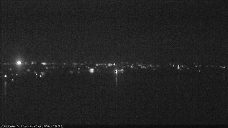 Lake Travis webcam, January 10, 2017 7:30 PM CT