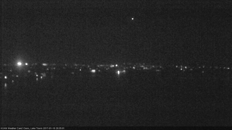 Lake Travis webcam, January 10, 2017 7:45 PM CT
