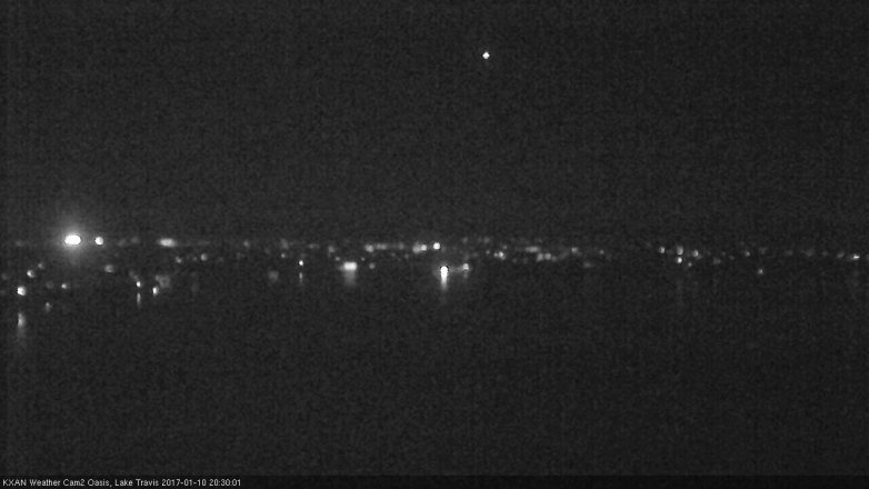Lake Travis webcam, January 10, 2017 7:55 PM CT