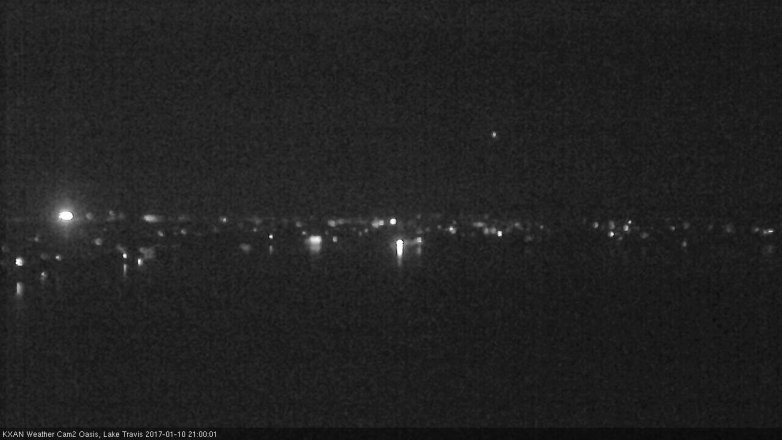 Lake Travis webcam, January 10, 2017 8:10 PM CT