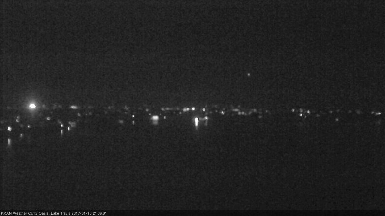 Lake Travis webcam, January 10, 2017 8:15 PM CT