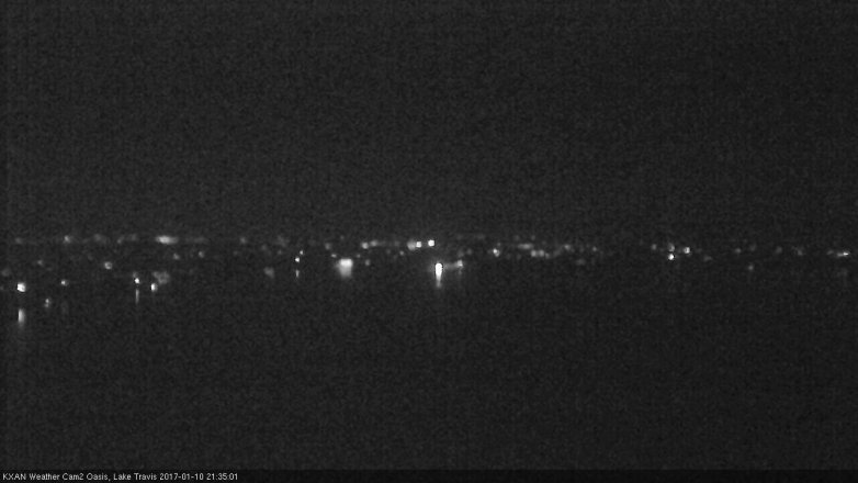 Lake Travis webcam, January 10, 2017 8:50 PM CT