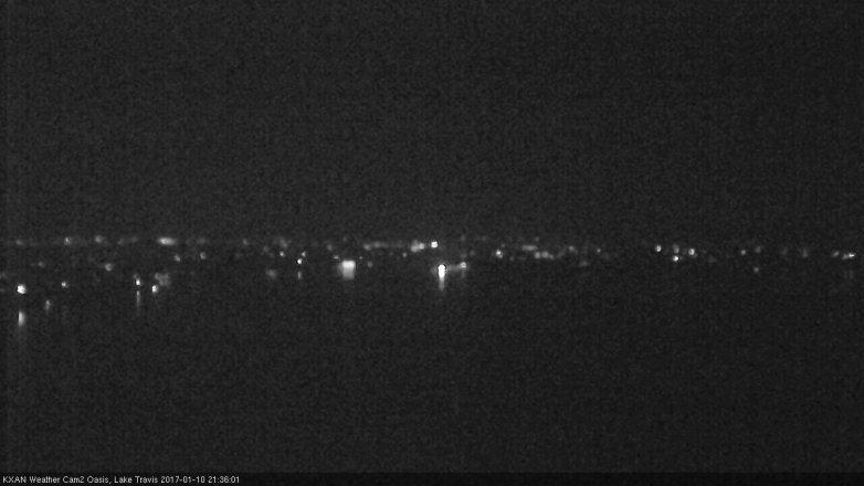 Lake Travis webcam, January 10, 2017 8:55 PM CT