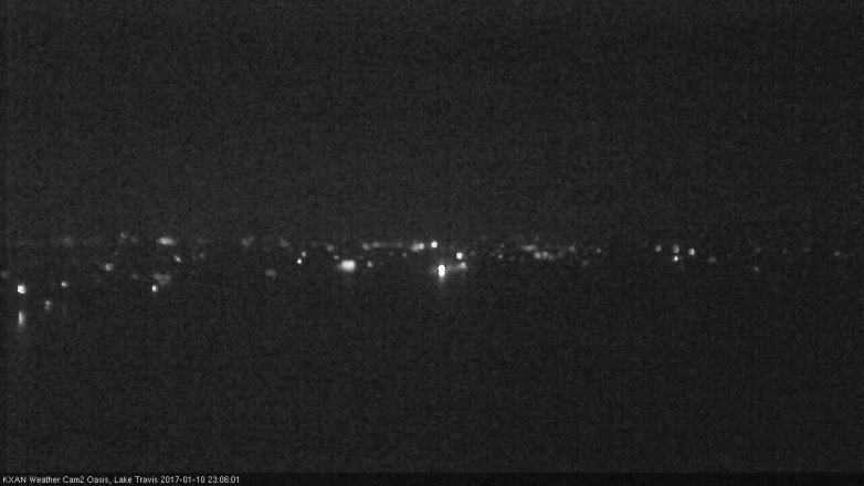 Lake Travis webcam, January 10, 2017 10:25 PM CT