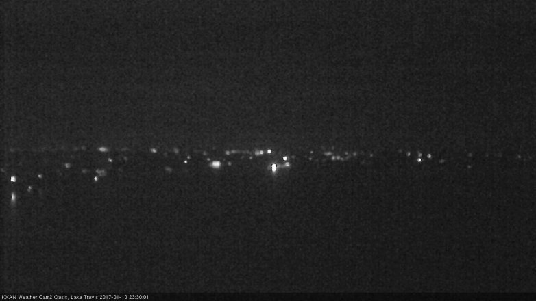 Lake Travis webcam, January 10, 2017 10:35 PM CT