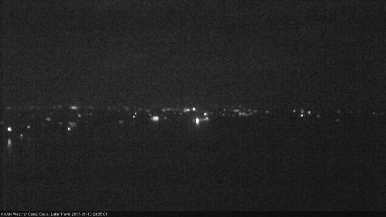 Lake Travis webcam, January 10, 2017 11:00 PM CT