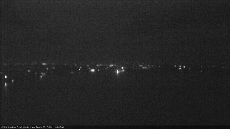 Lake Travis webcam, January 10, 2017 11:10 PM CT