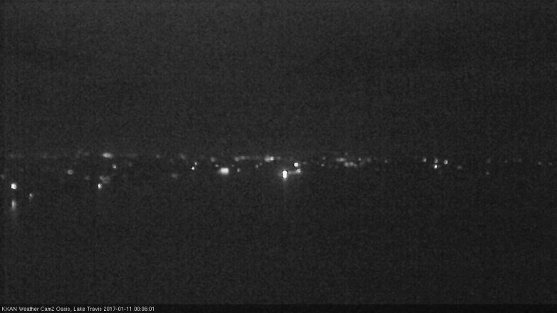 Lake Travis webcam, January 10, 2017 11:30 PM CT