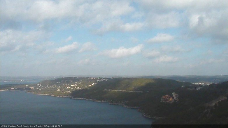 Lake Travis webcam, January 11, 2017 9:15 AM CT