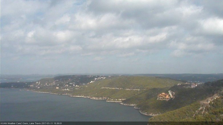 Lake Travis webcam, January 11, 2017 9:45 AM CT
