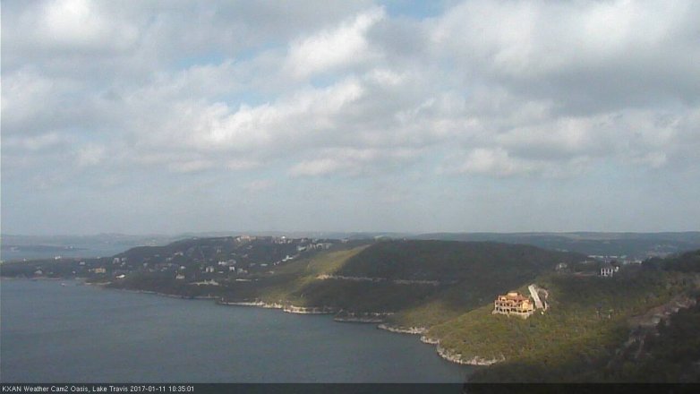 Lake Travis webcam, January 11, 2017 9:50 AM CT