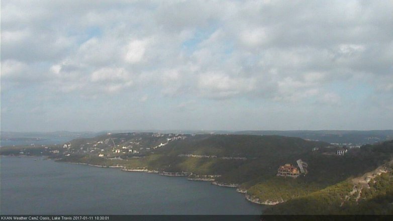 Lake Travis webcam, January 11, 2017 9:55 AM CT