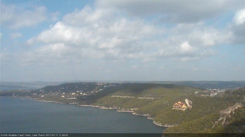 Lake Travis webcam, January 11, 2017 10:05 AM CT
