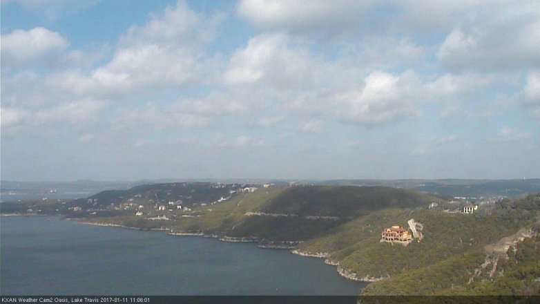 Lake Travis webcam, January 11, 2017 10:15 AM CT