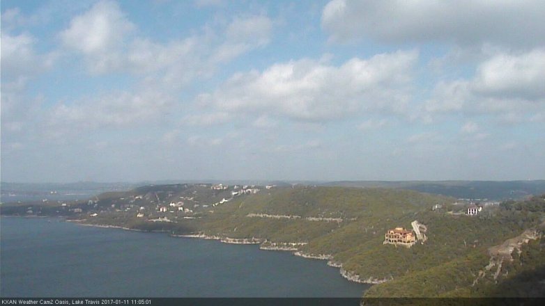 Lake Travis webcam, January 11, 2017 10:20 AM CT