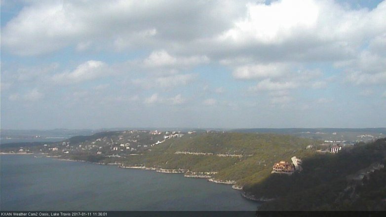 Lake Travis webcam, January 11, 2017 11:05 AM CT