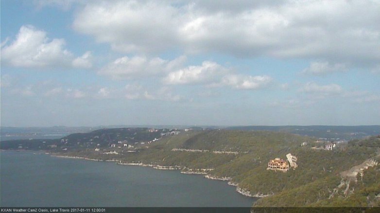 Lake Travis webcam, January 11, 2017 11:15 AM CT