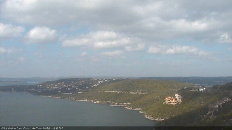 Lake Travis webcam, January 11, 2017 11:25 AM CT