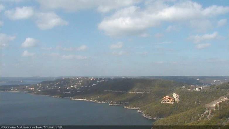 Lake Travis webcam, January 11, 2017 11:40 AM CT