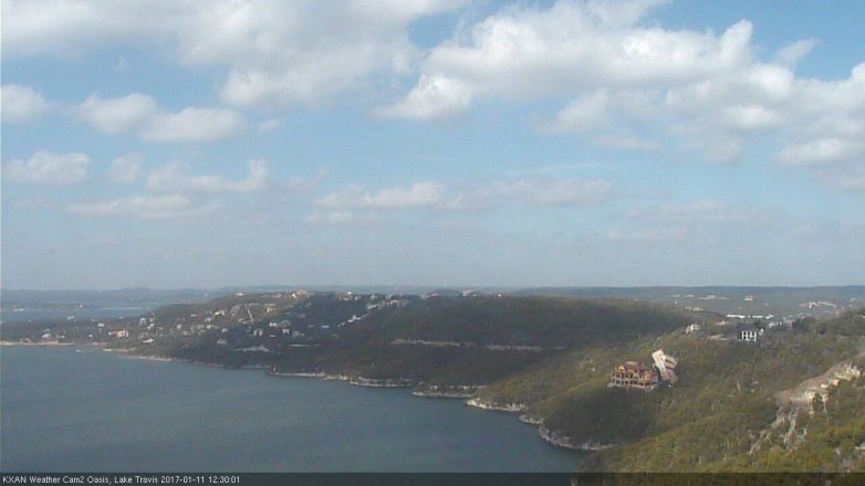 Lake Travis webcam, January 11, 2017 11:45 AM CT