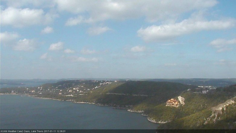 Lake Travis webcam, January 11, 2017 12:00 PM CT