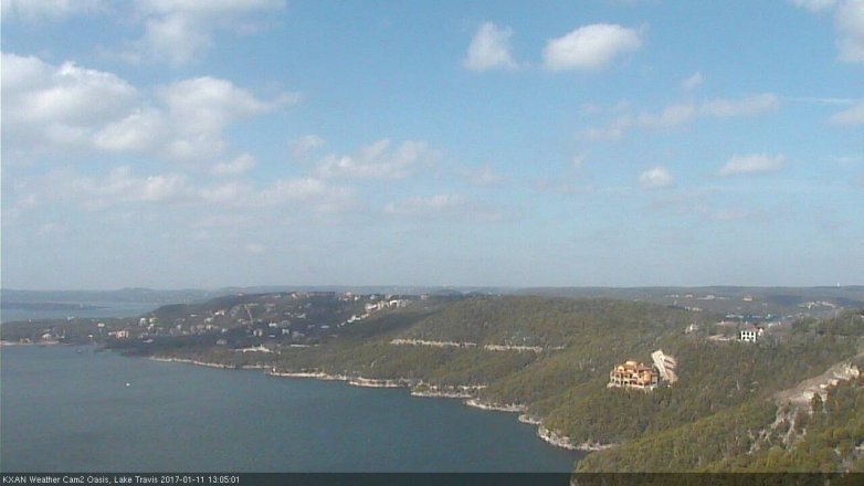 Lake Travis webcam, January 11, 2017 12:30 PM CT
