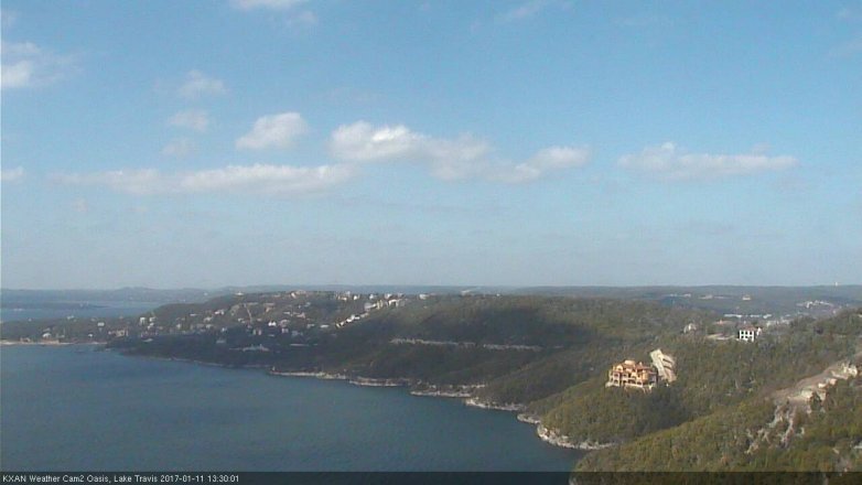 Lake Travis webcam, January 11, 2017 12:55 PM CT