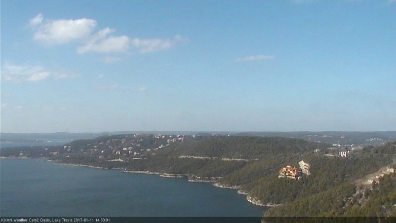 Lake Travis webcam, January 11, 2017 1:50 PM CT