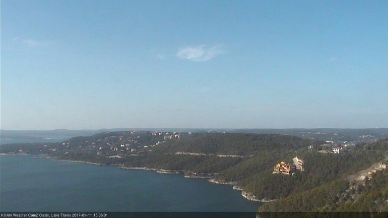 Lake Travis webcam, January 11, 2017 2:35 PM CT