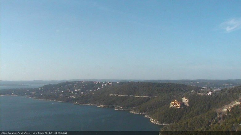 Lake Travis webcam, January 11, 2017 2:50 PM CT