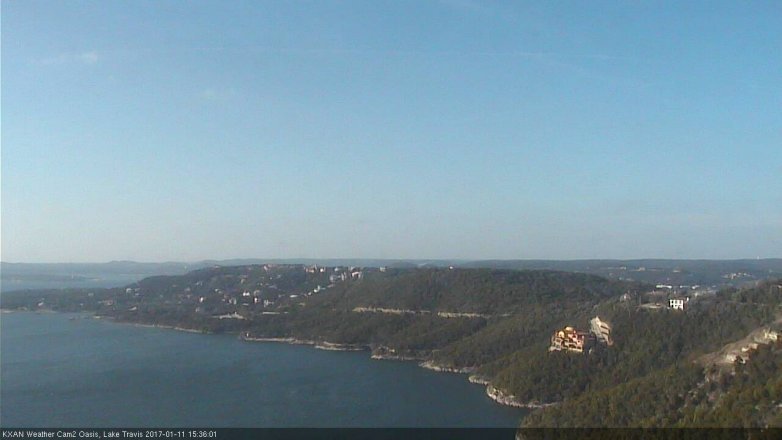 Lake Travis webcam, January 11, 2017 3:05 PM CT