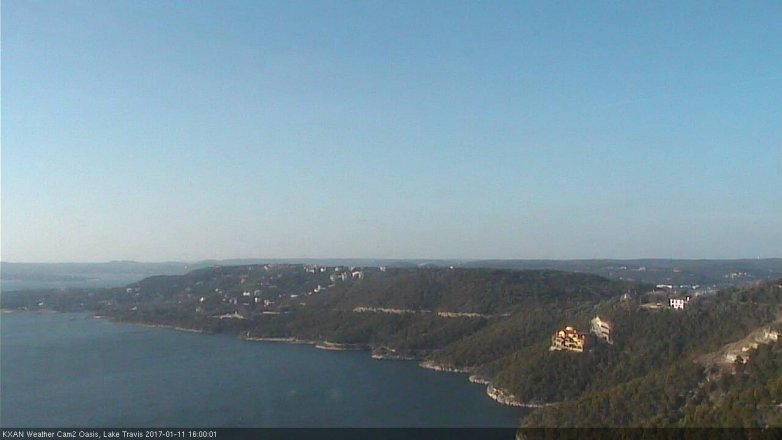 Lake Travis webcam, January 11, 2017 3:20 PM CT
