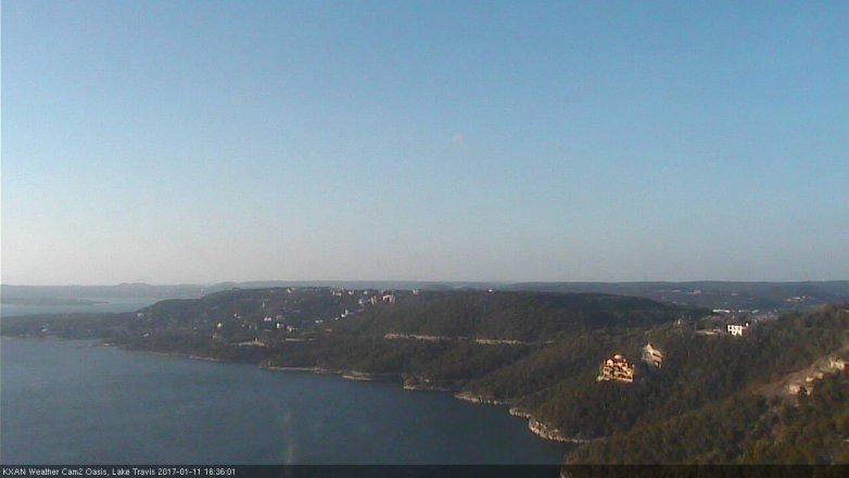 Lake Travis webcam, January 11, 2017 3:45 PM CT