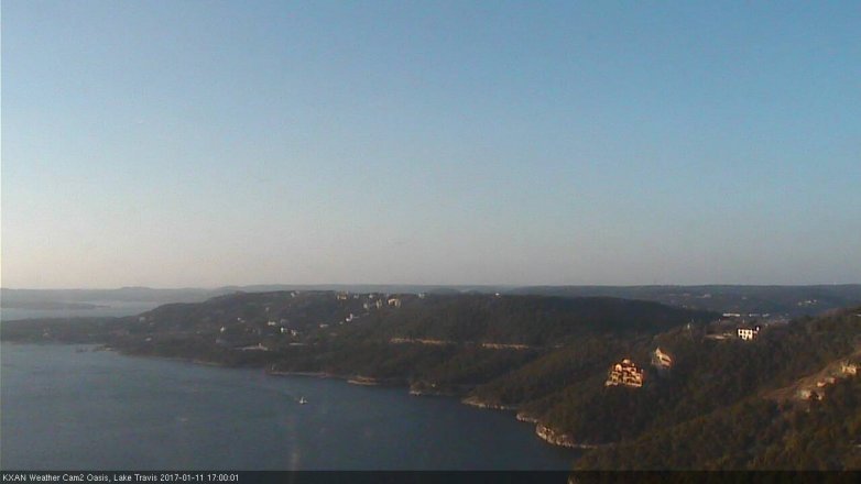 Lake Travis webcam, January 11, 2017 4:20 PM CT