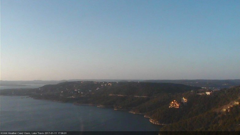 Lake Travis webcam, January 11, 2017 4:30 PM CT