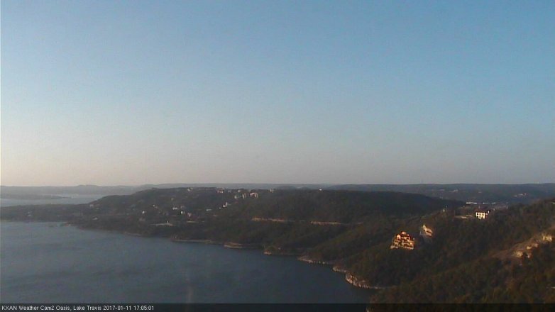 Lake Travis webcam, January 11, 2017 4:35 PM CT