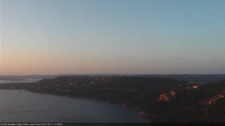 Lake Travis webcam, January 11, 2017 5:00 PM CT