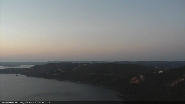 Lake Travis webcam, January 11, 2017 5:15 PM CT