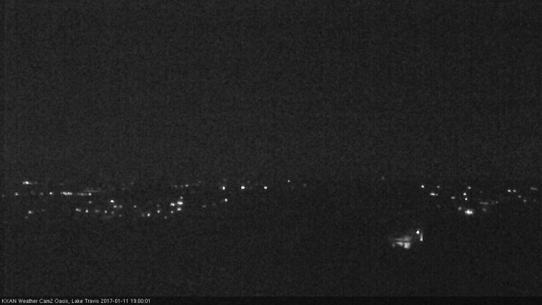 Lake Travis webcam, January 11, 2017 6:20 PM CT