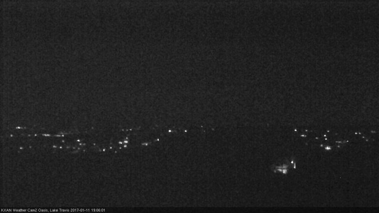 Lake Travis webcam, January 11, 2017 6:25 PM CT