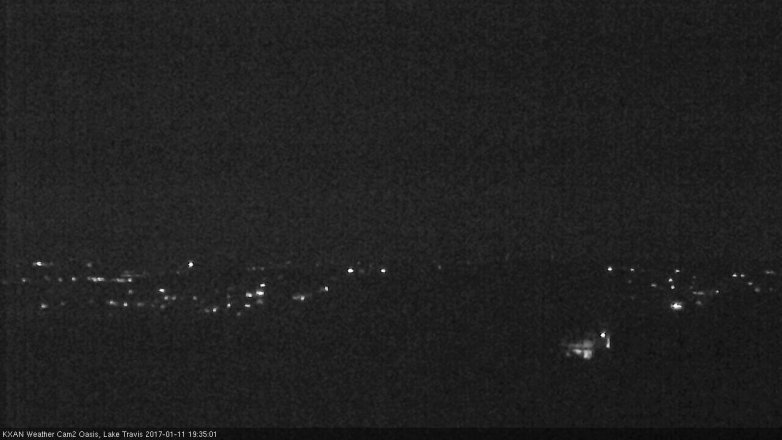 Lake Travis webcam, January 11, 2017 6:45 PM CT